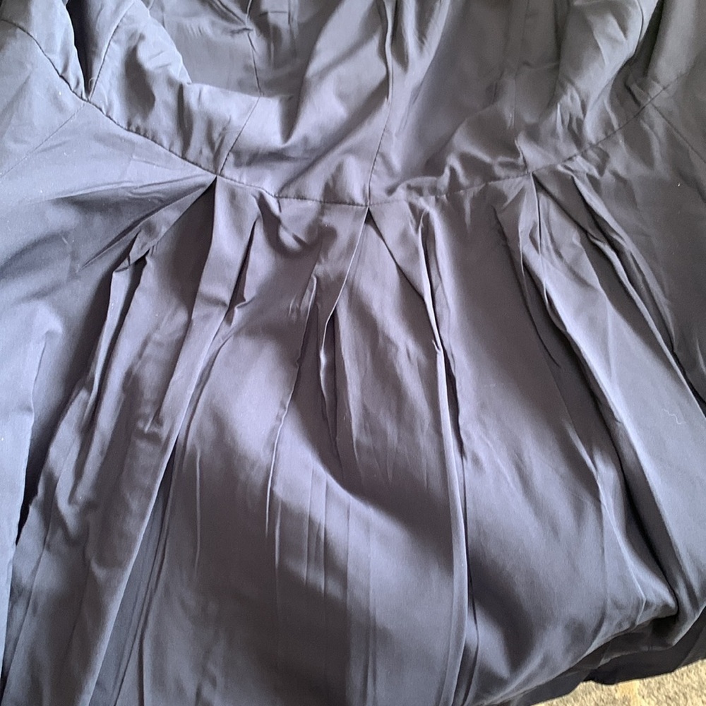 Modcloth Women's Classic Imagination Trench Coat Swing Navy Blue Red NWT Size M - Picture 13 of 16